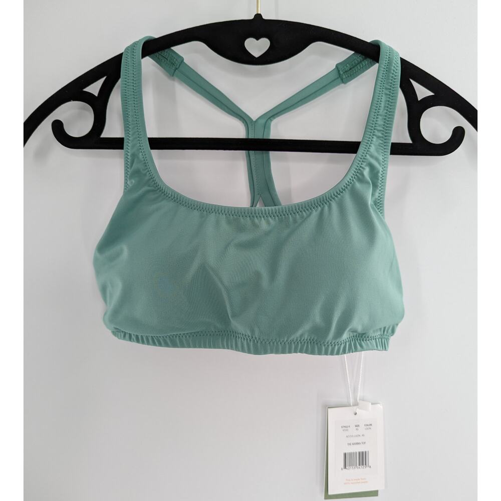 Andie Swim Bikini Top The Marina Green Lagoon Size XS - Picture 2 of 12